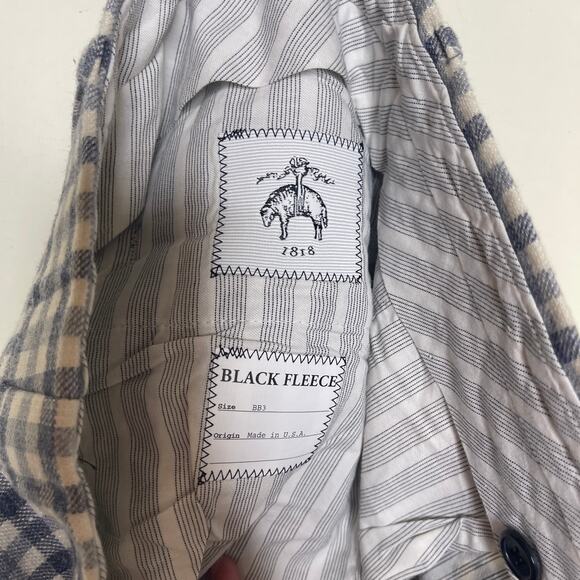 Black Fleece by Brooks Brothers Blue check Bermuda shorts 36x12 - Picture 2 of 6